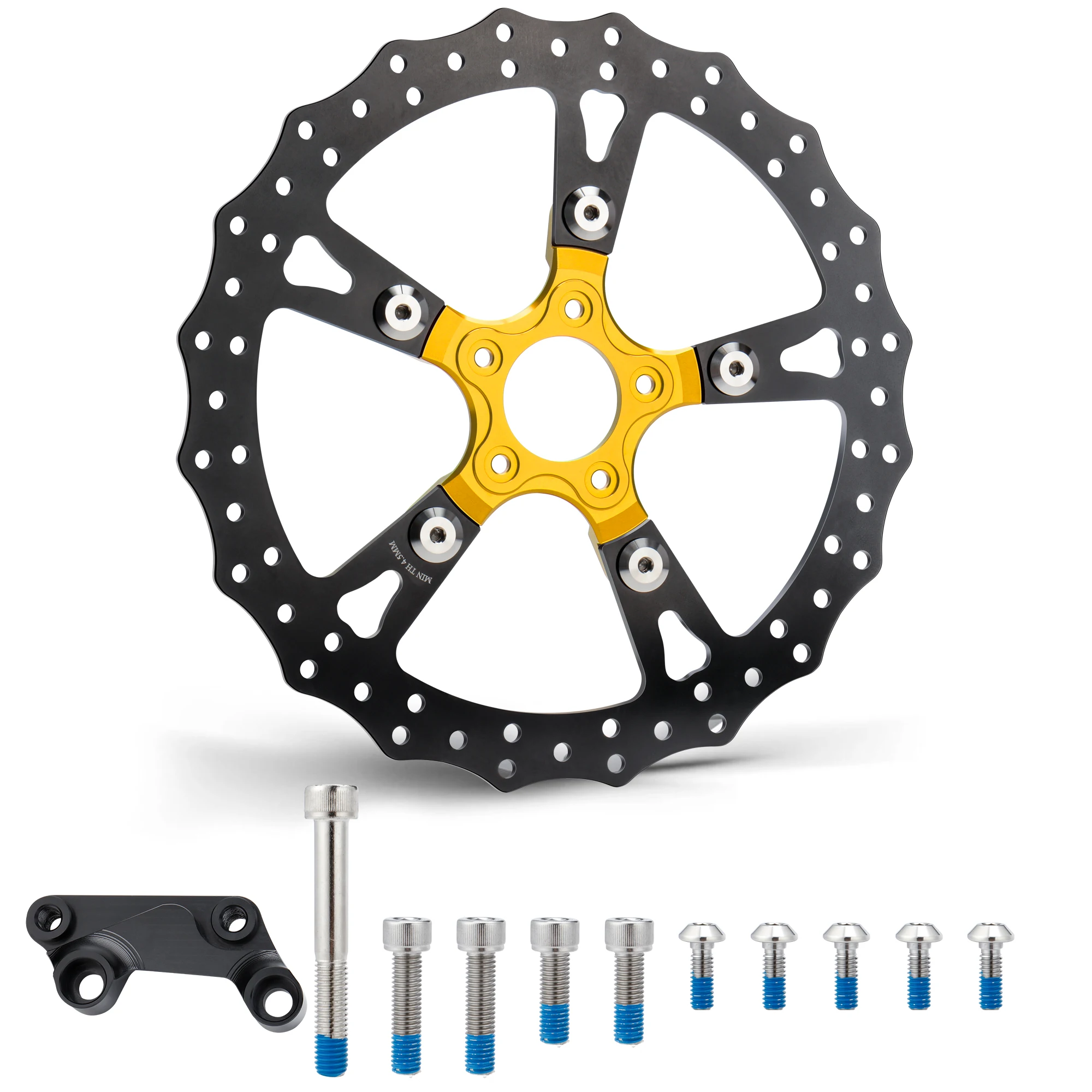 

14" Brake Single Front Disc Floating Rotor for Harley 2006-2017 Dyna Street Fat Bob and 2015–up Softail Low Rider Breakout