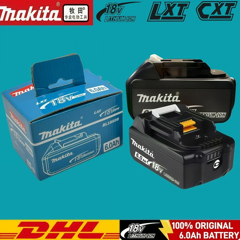 

100% Original Makita battery,18V 6.0Ah rechargeable battery, replacing Makita BL1830B L1840B L1850B L1860B,power tool battery