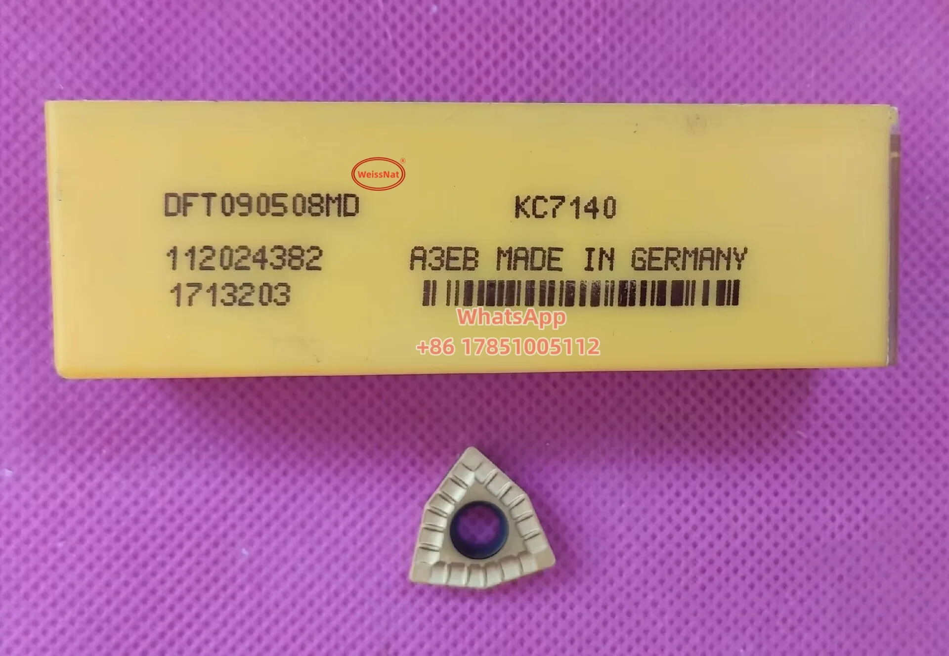 Kennametal DFT06T308MD KC7140 DFT06T308D39MD KC7140 Inserto in metallo duro