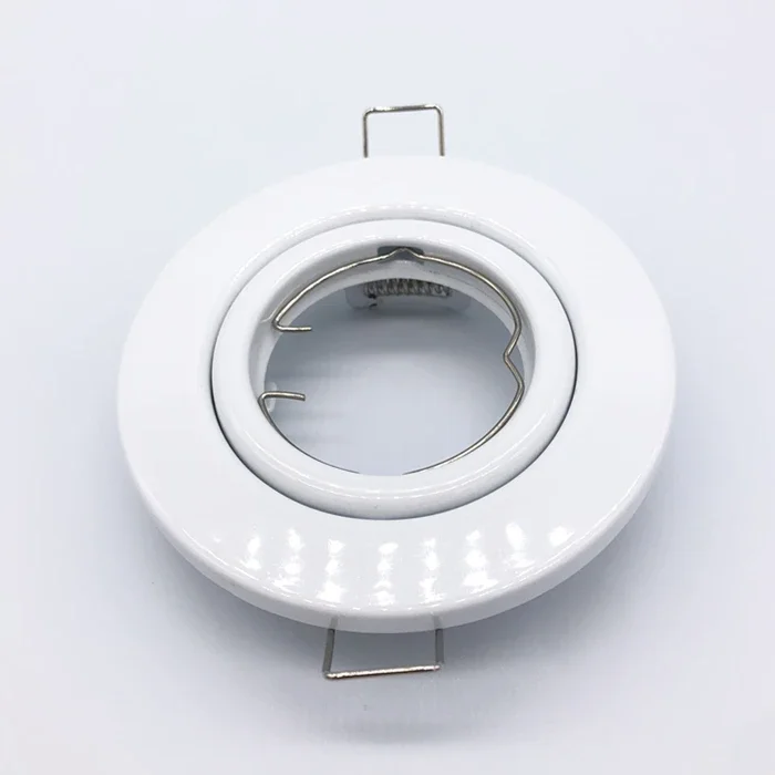 White Round Cut-out 65mm Lighting Gu10 Mr16 Front Ring Get Off Recessed Metal Ceiling Downlight Fixture for Home Decoraction