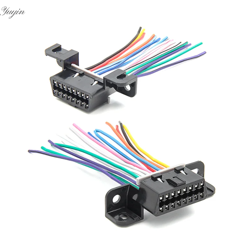 

10 см DIY 16-контактный J1962 OBD2 удлинительный кабель для женщин автомобильный диагностический инструмент OBD 2 разъем