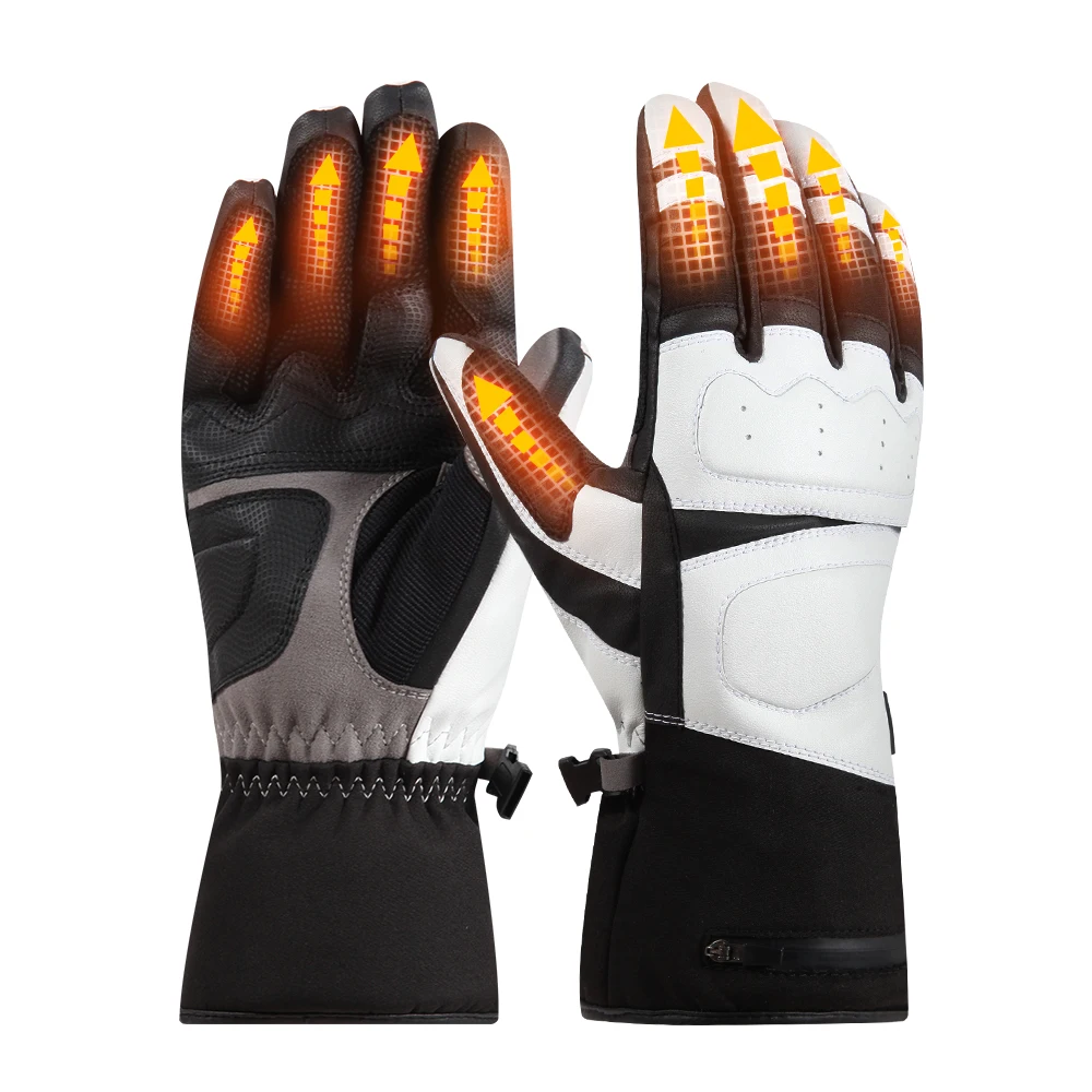 4V USB Heated Ski Gloves, 3-Level Temperature Control, Rechargeable Lithium Battery, Winter Warm Hands, Touchscreen Compatible