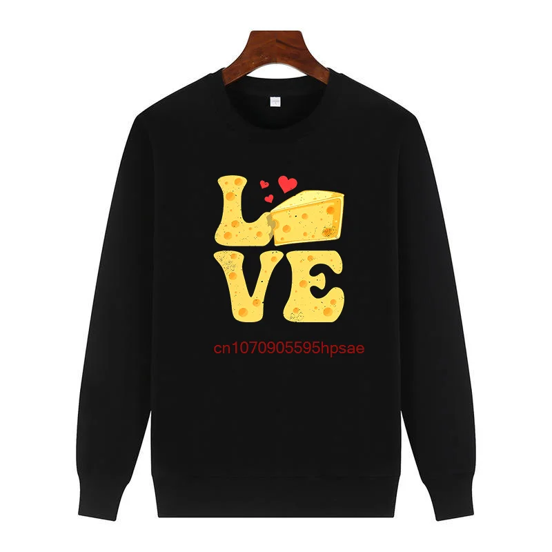 Funny Graphic Sweatshirts Cheese Gouda Feta Cheddar Printed Sweater Suitable For All Ages Keep Warm Men's Winter Sweater