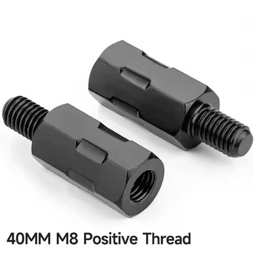 Longer Extension Black Motorcycle Rearview Mirror Adapters M8 8mm M10 10mm Anti clockwise Right Left Hand Thread Changing Screws - Image 24