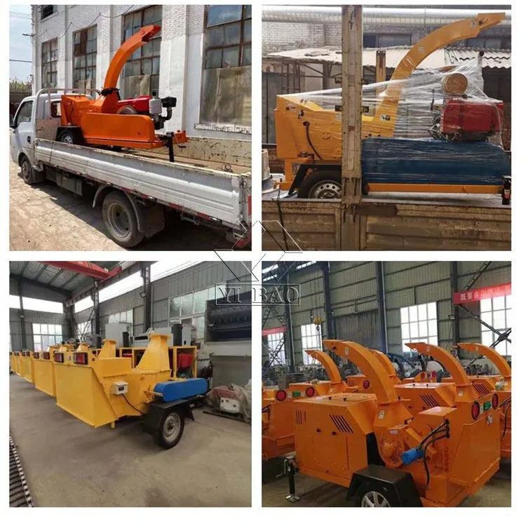 Hot Sale 50 hp Self Powered Diesel Wood Chipper Machine Hydraulic Feeding Mobile Wood Chipper Shredder