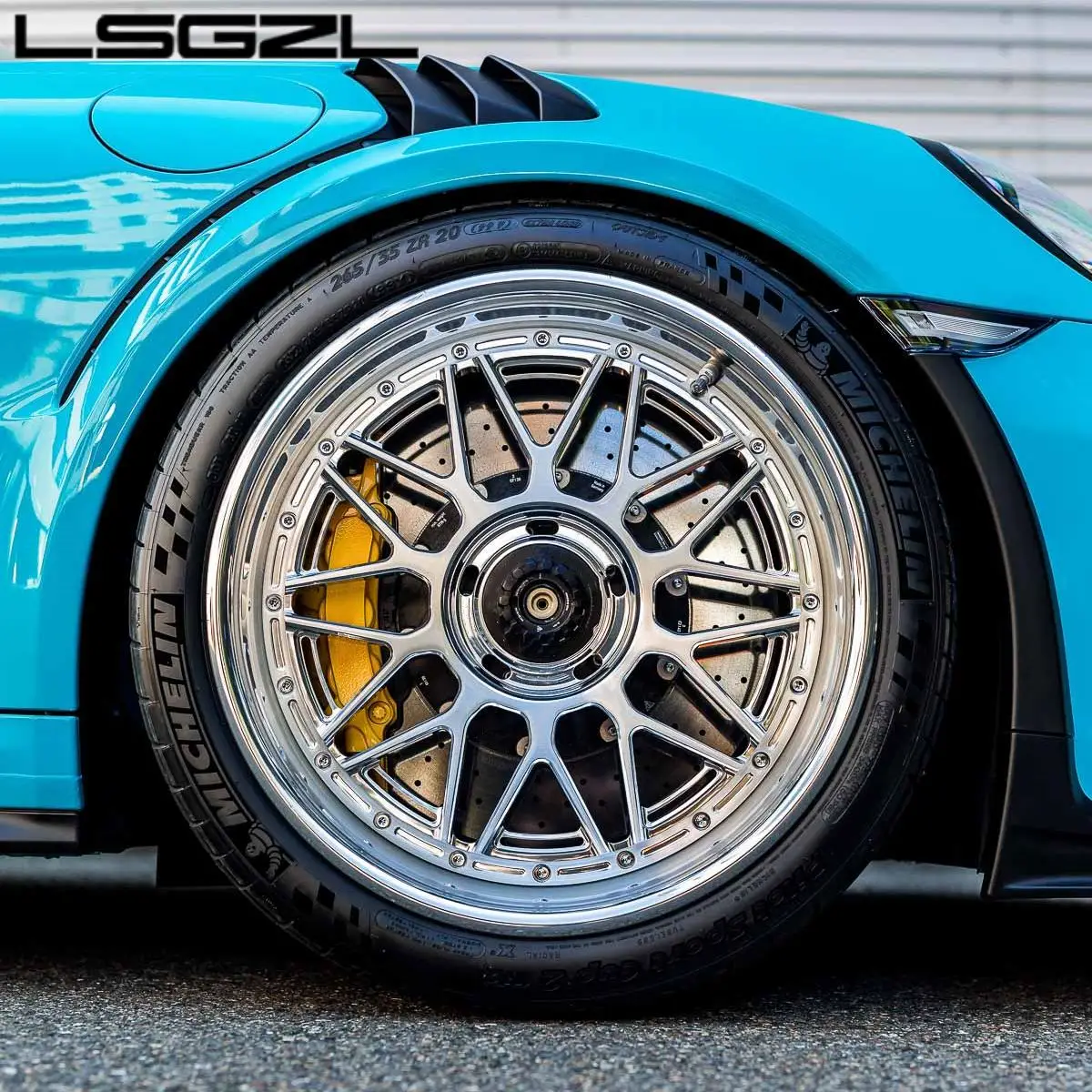 

Luxury Forged Alloy Wheels for Porsche 911 991.2 GT3RS Concave Deep Dish Design Five Spoke Polished 8J Available 15 17 19 Inches