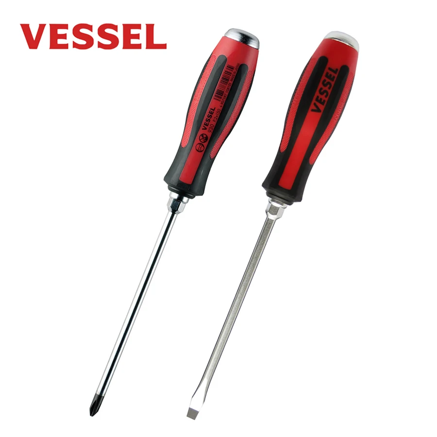 VESSEL Tang-Thru Screwdriver for Phillips and Slotted Screws MEGADORA Penetration Driver NO.930 Series