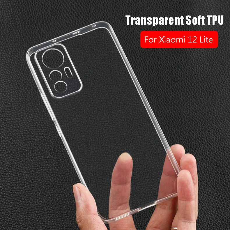 Transparent Soft TPU Crystal Silicone Case For Xiaomi 12 Lite Xiaomi 12x Pro Full Len Camera Protection Back Cover