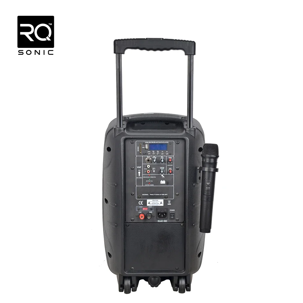 RQSONIC PMLT10AHV Model Box Altoparlante attivo da 40 W Altoparlanti professionali PA da 10 pollici Altoparlanti alimentati a batteria