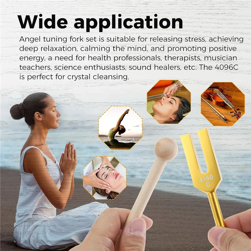 Tuning Forks Set 4096 Hz 4160 Hz 4225 Hz Tuning Forks Set for Sound Healing, Musical Instrument image 6