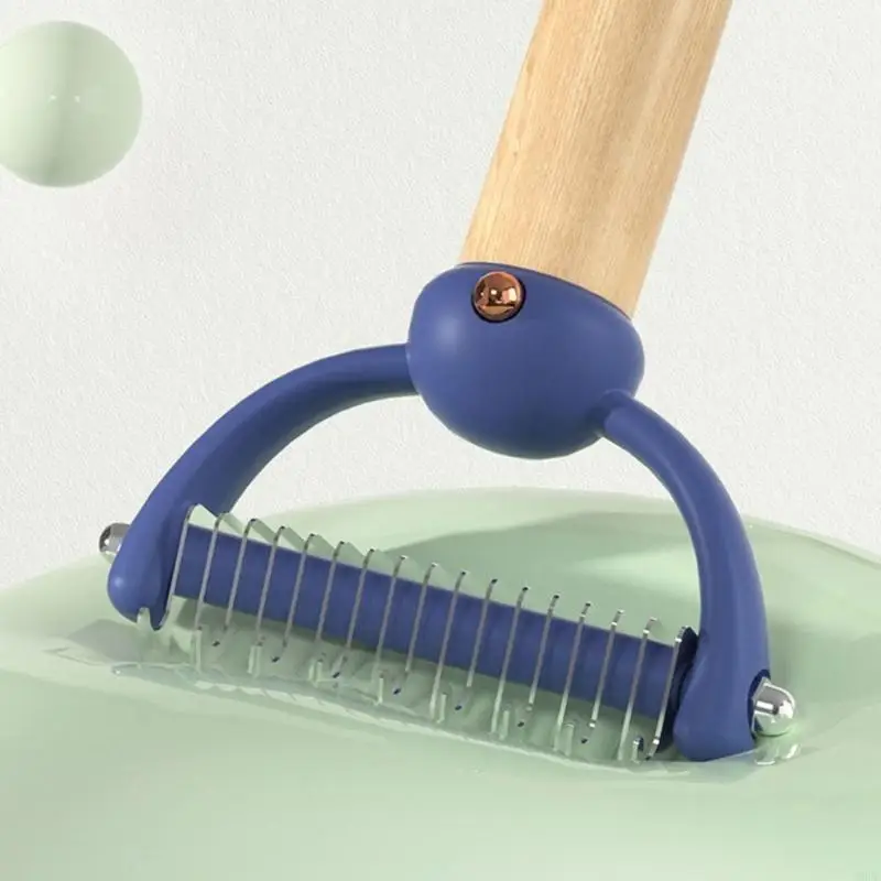 68UC Undercoat Rake Grooming Brush for Pains Shedding Double Sided Steel Teeth