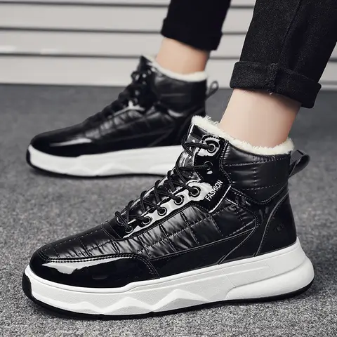 ट्रेंडी सिल्वर विंटर बूट्स पुरुषों के लिए हाई टॉप स्नीकर्स आउटडोर वार्म प्लश पुरुषों के स्नो बूट्स प्लेटफॉर्म फ़री एंकल बूट्स पुरुषों के लिए कैज़ुअल बूट 10 best sales पुरुषों के प्लेटफ़ॉर्म बूट - №1