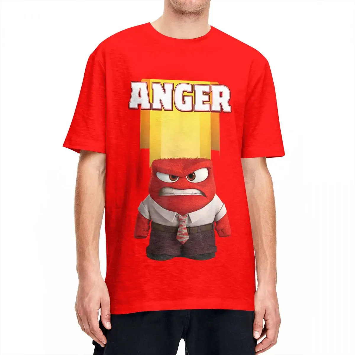 

Men Women's T-Shirt Inside Out Riley's Anger Red Character Logo 100% Cotton Tees Short Sleeve T Shirts O Neck Clothes Plus Size