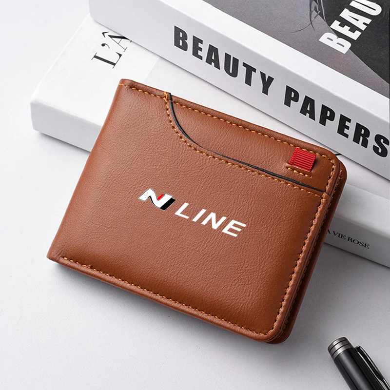 1PC Car Styling Driver License Credit Card Holder Business Wallet For Hyundai N Avante Sonata Elantra i30 i20 Tucson N Line - view 5