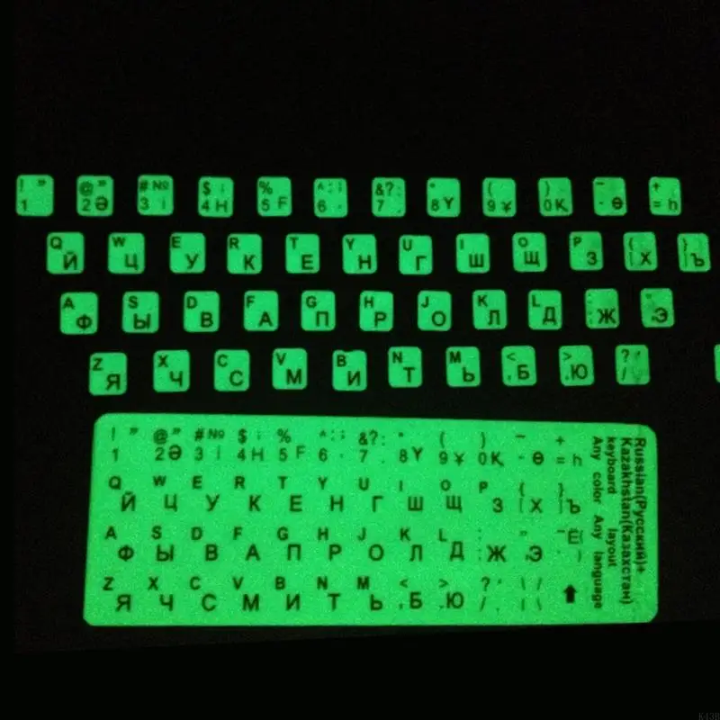 K43B Keyboard Stickers Transparent with Russian Letters for Any Laptop Computer PC