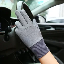 Guantes de ciclismo impermeables para hombre, manoplas de invierno para deportes al aire libre, correr, motocicleta, esquí, pantalla táctil, antideslizantes, cálidos, dedos completos