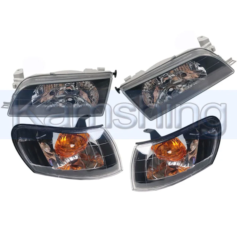 Kamshing 4PC Front Bumper Head Light Lamp For Toyota Corolla AE100 E100 AE101 1992-1995 Headlight Front Turn Corner Light Lamp