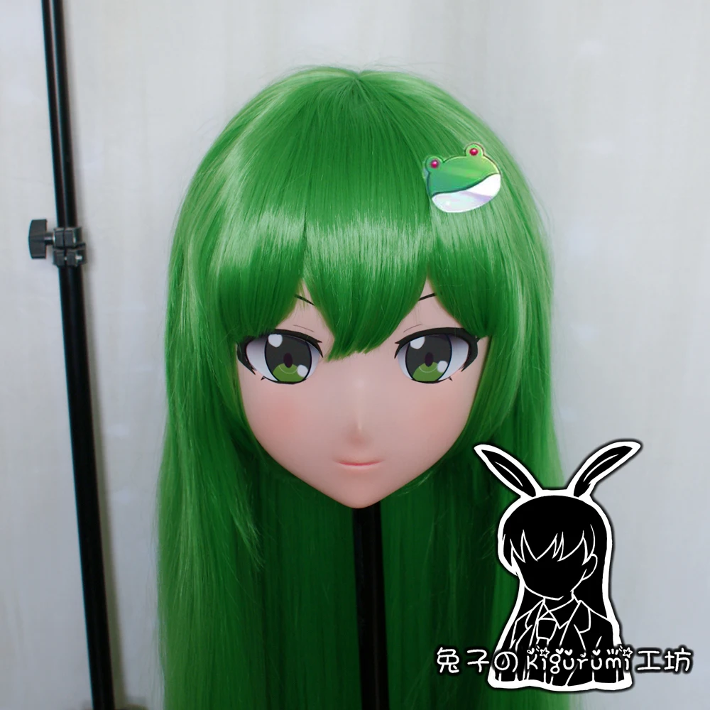 (RB6526)Quality Handmade Female Resin Cosplay Japanese Role Anime Kochiya Sanae Kigurumi Crossdress Doll Transgender Mask