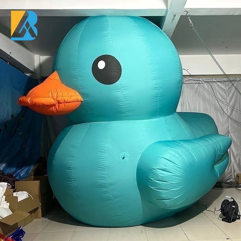 

Factory Direct 4 Meters High Green Giant Inflatable Duck for Event Party Rental Toys