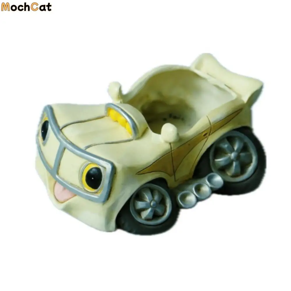 

Car Shaped Succulent Flower Pot Cacti Resin Cute Succulent Plants Pot General with Drainage Holes Cartoon Car Figurine Cabinet