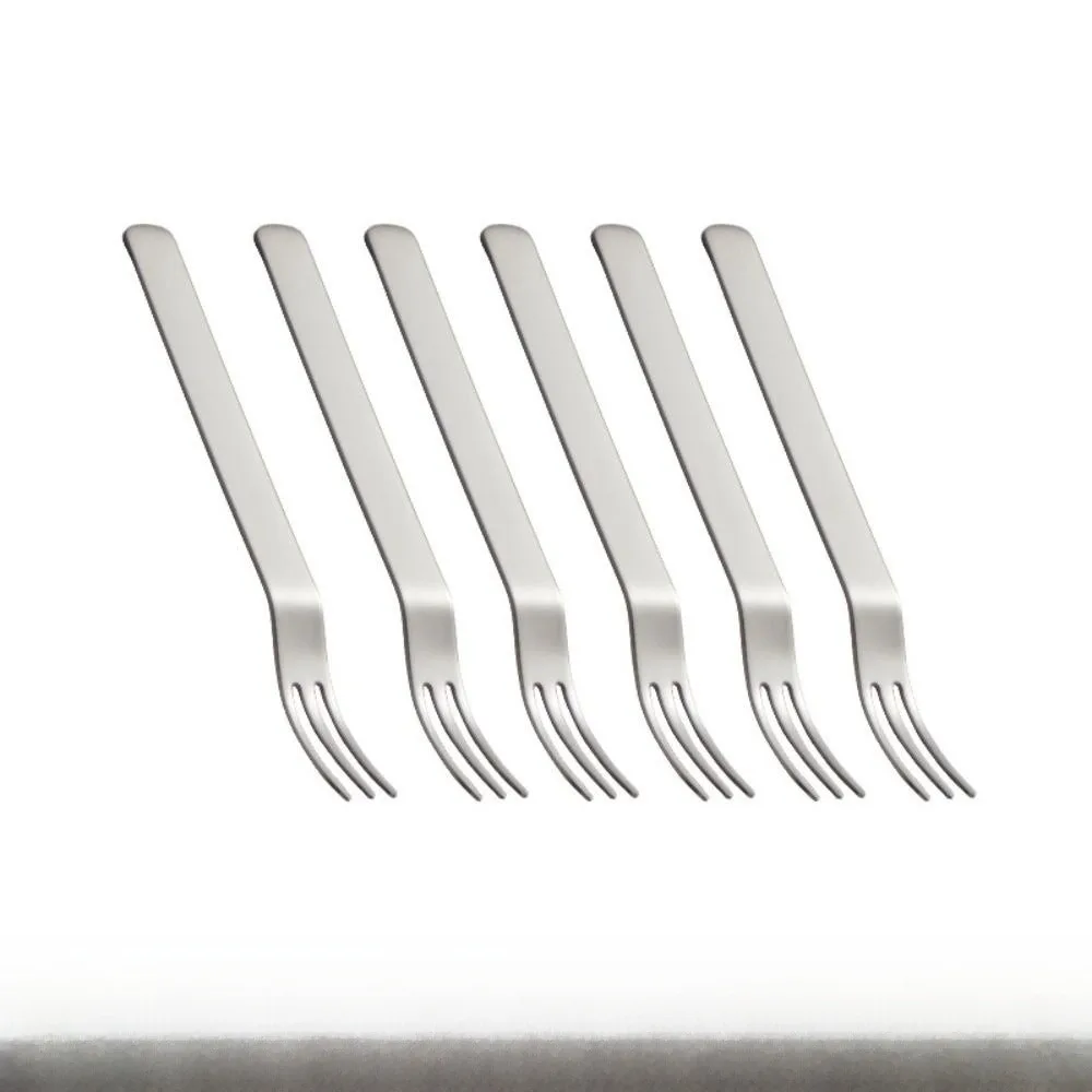 

Luxury Stainless Steel Fruit Fork Set with Stand Reusable Dessert Fork Portable Modern Cake Fork Party