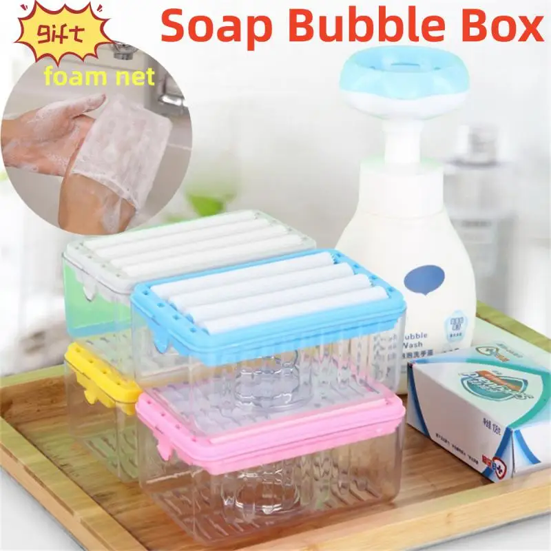 New Hand Free Scrubbing Soap Box Multifunctional Bubble Box Household Automatic Soap Drain Roller Laundry Soap Drainage Type