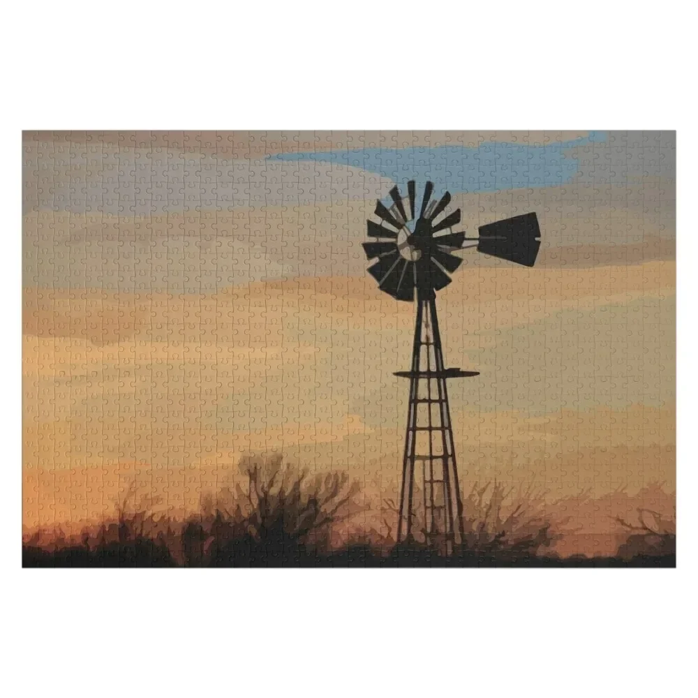 

WINDMILL AT DUSK Jigsaw Puzzle Novel Toys For Children 2022 Personalized Gift Married Puzzle