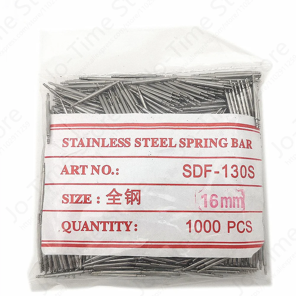 1000pcs/bag Diam1.3mm 304L Strainless Steel Spring Bars 8mm - 24mm Watchband Strap Belt Repair Tools Pins Watch Accessories