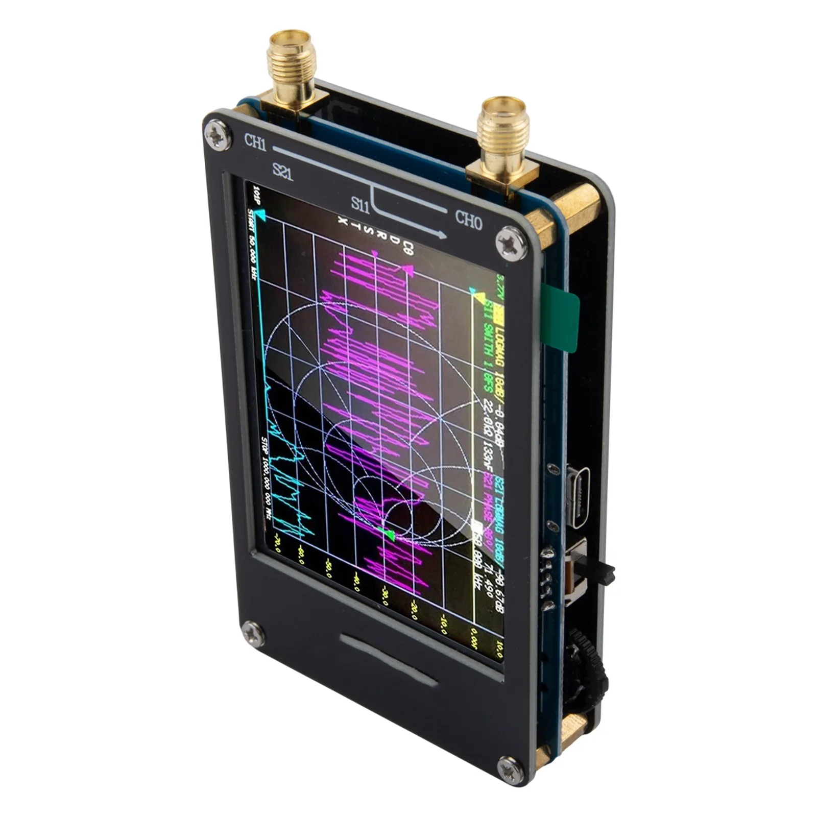 

DIY Measurement Device Antenna Analyzer Calibration Kit Included DIY Vector Analyzer For HF VHF Analyzer 12*9.5*3.5cm