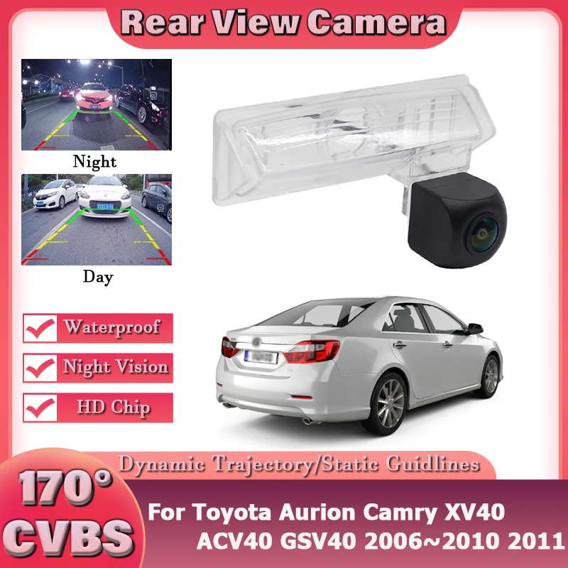 

HD 1080P камера заднего вида «рыбий глаз» для Toyota Aurion Camry XV40 ACV40 GSV40 2006 ~ 2011 HD камера ночного видения автомобиля парковки