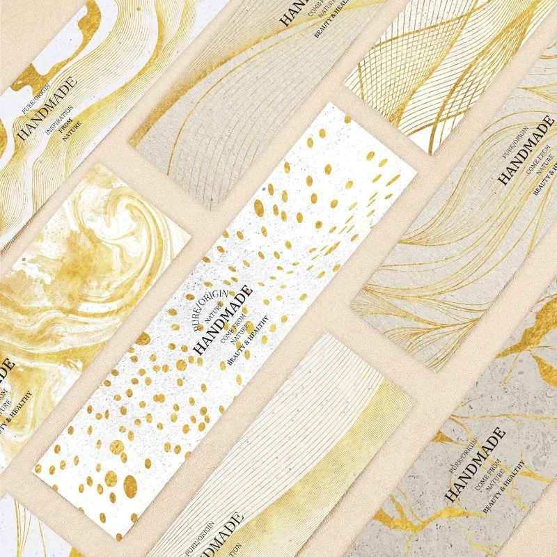 90pcs Soap Wrappers 9 Styles Soap Packaging Paper Wave Soap Wrap Paper Tape Vertical Soap Paper Tag Soap Sleeves Covers