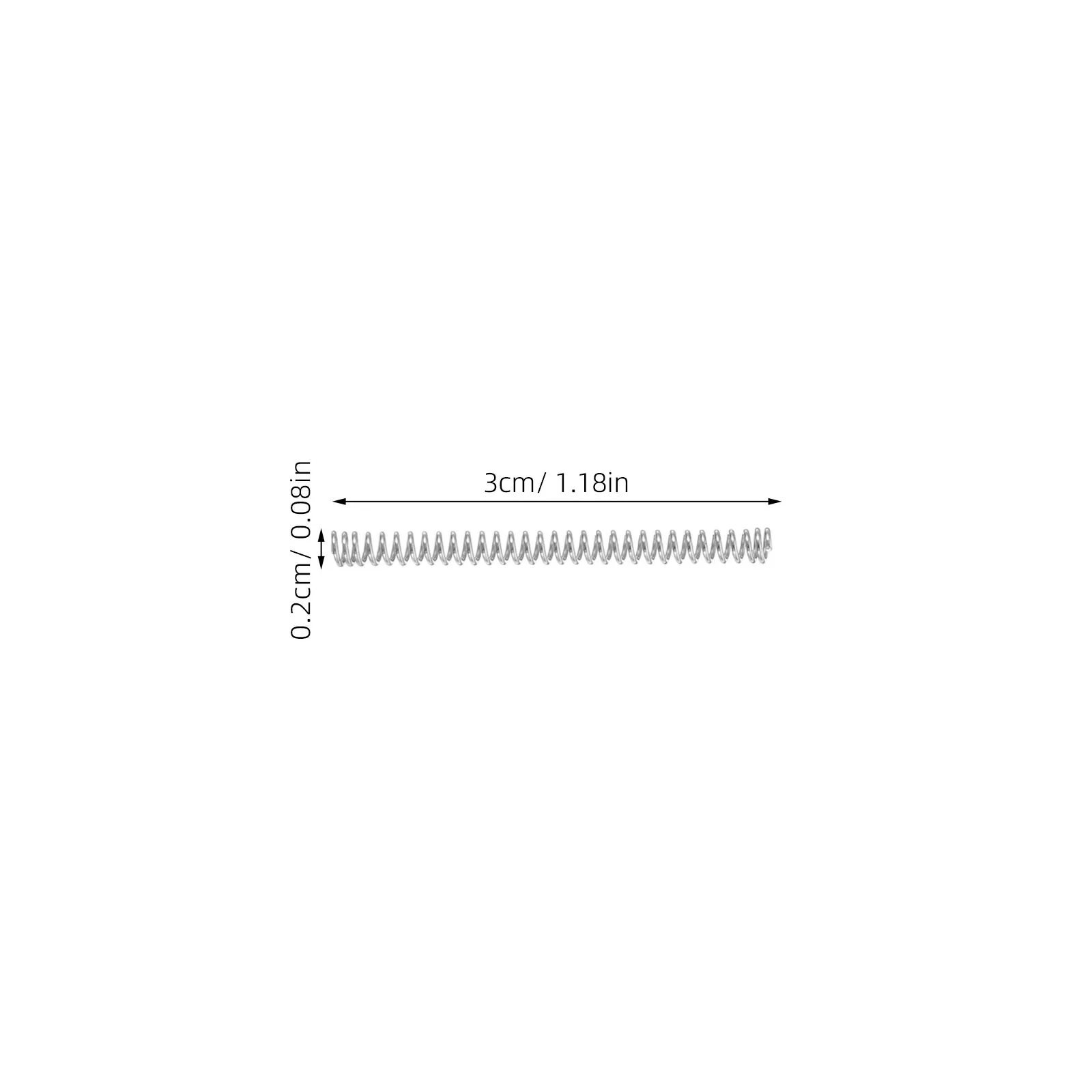 100pcs Hair Hoop Spring .8Cm Metal Compression Springs For Diy Hair Clip Parts Automotive Interior Decor Shaking