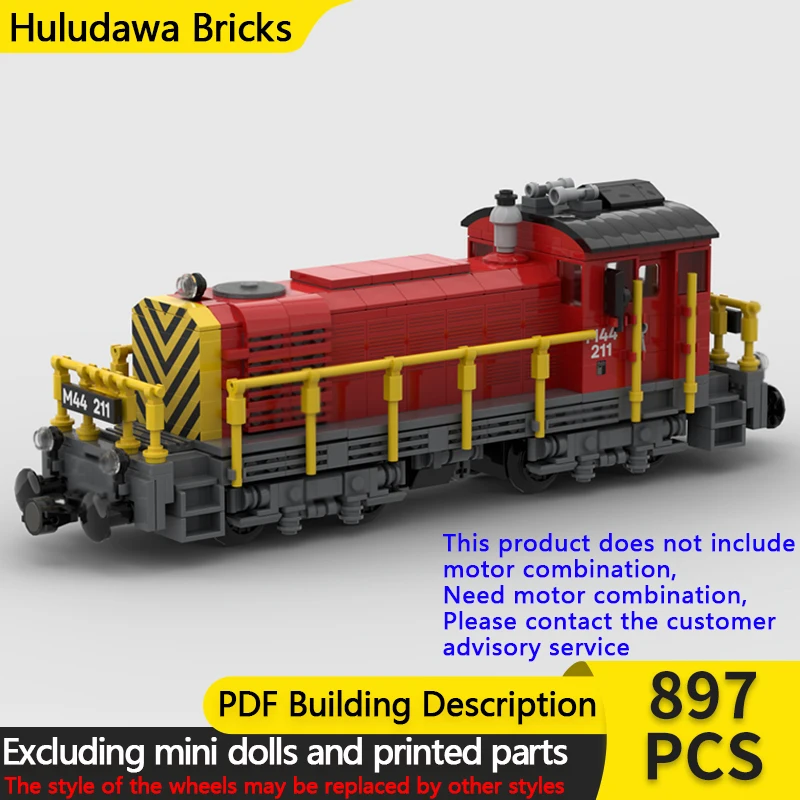 City Car Model MOC Building Bricks M44 Shunting Locomotive Modular Technology Children Holiday Gifts Assemble Toys Suit