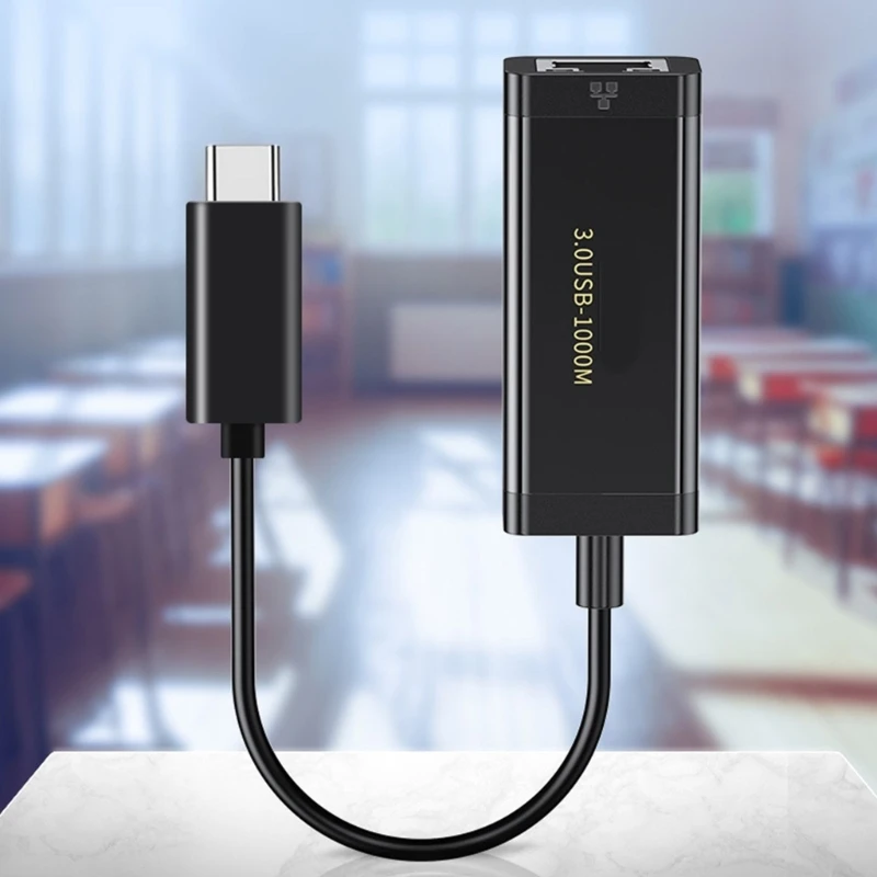 Adaptador USB C para Ethernet Gigabit RJ45 para tipo C Ethernet LAN Adaptador