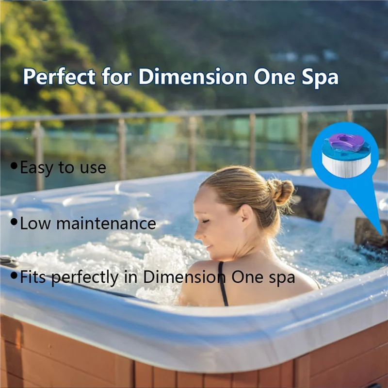

T99C-6Pcs Dimension One Spa Filter, Replacement For Vision Dimension One Spa,01512-261 For Vision Hot Tub Filter