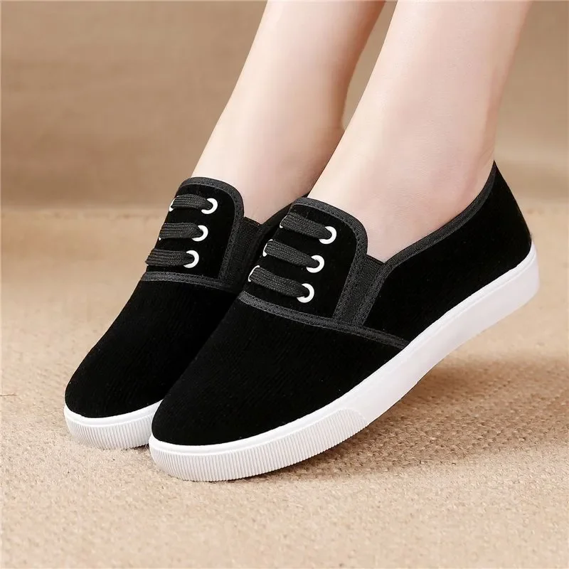 sapatos femininas women cute round toe black hotel work flat shoes lady classic anti skid wine red comfort office shoes b546