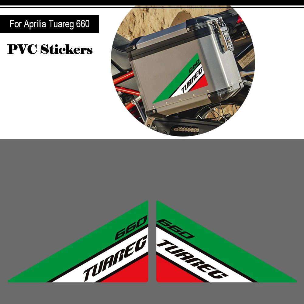 

Motorcycle For Aprilia Tuareg 660 RALLY Adventure Trunk Luggage Cases Panniers Aluminium Top Box Stickers Decals 2022 - 2026