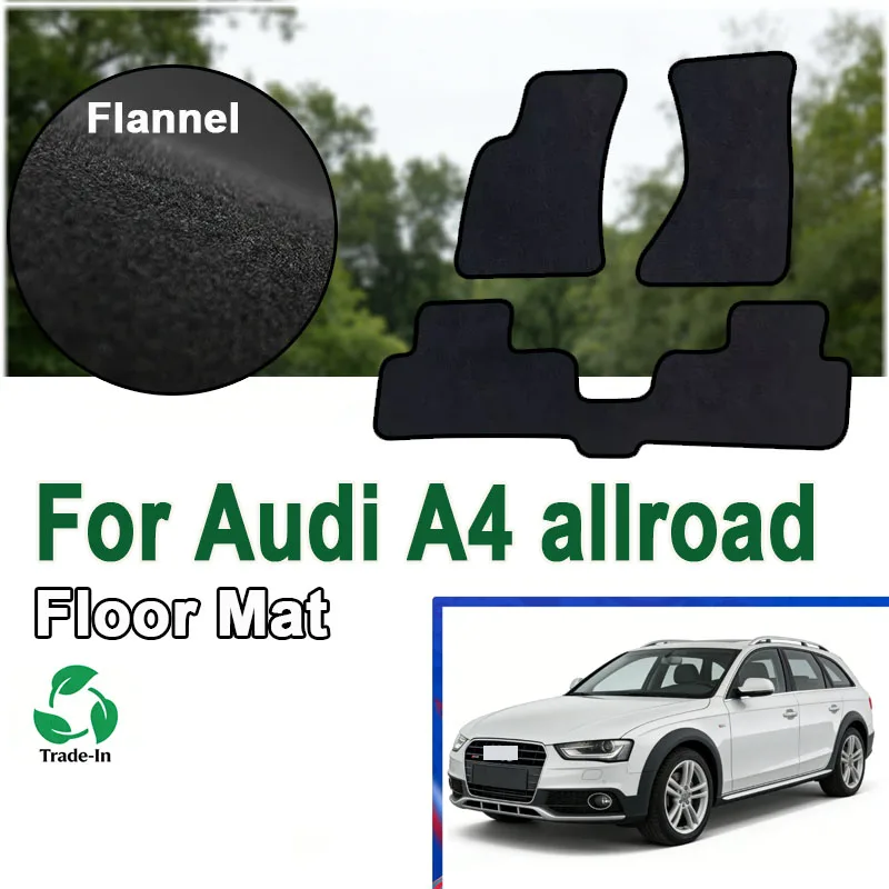 

Flannel "Car Floor Mats Carpet Rugs For Audi A4 allroad Travel/A4L/B8(8K2)2008-2016 Anti-slip Stylish Odorless Flame retardant