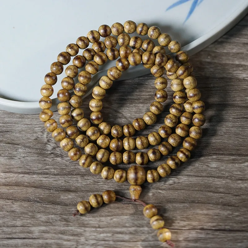 Kalimantan First Grade Agarwood Bracelet Floral Honey Sweet Cool Aroma Prayer Beads Multi Wrap Wood Bracelet Gifts view 2