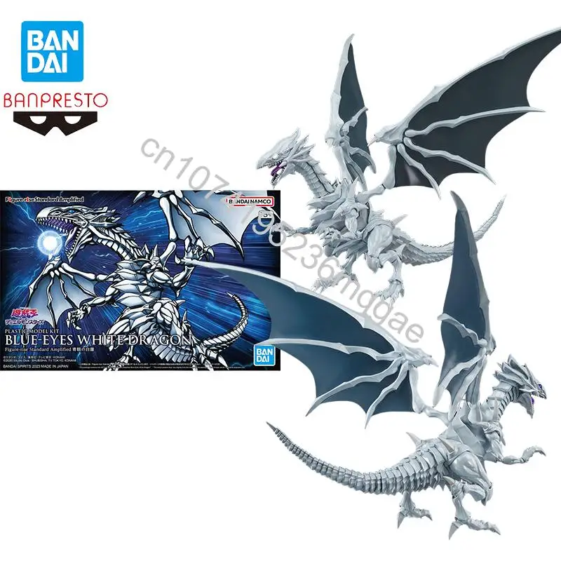 

В наличии Bandai Yu-Gi-Oh! Фигурка Duel Monsters, стандартная усиленная фигурка голубых глаз, белый дракон, игрушки, модель сборки