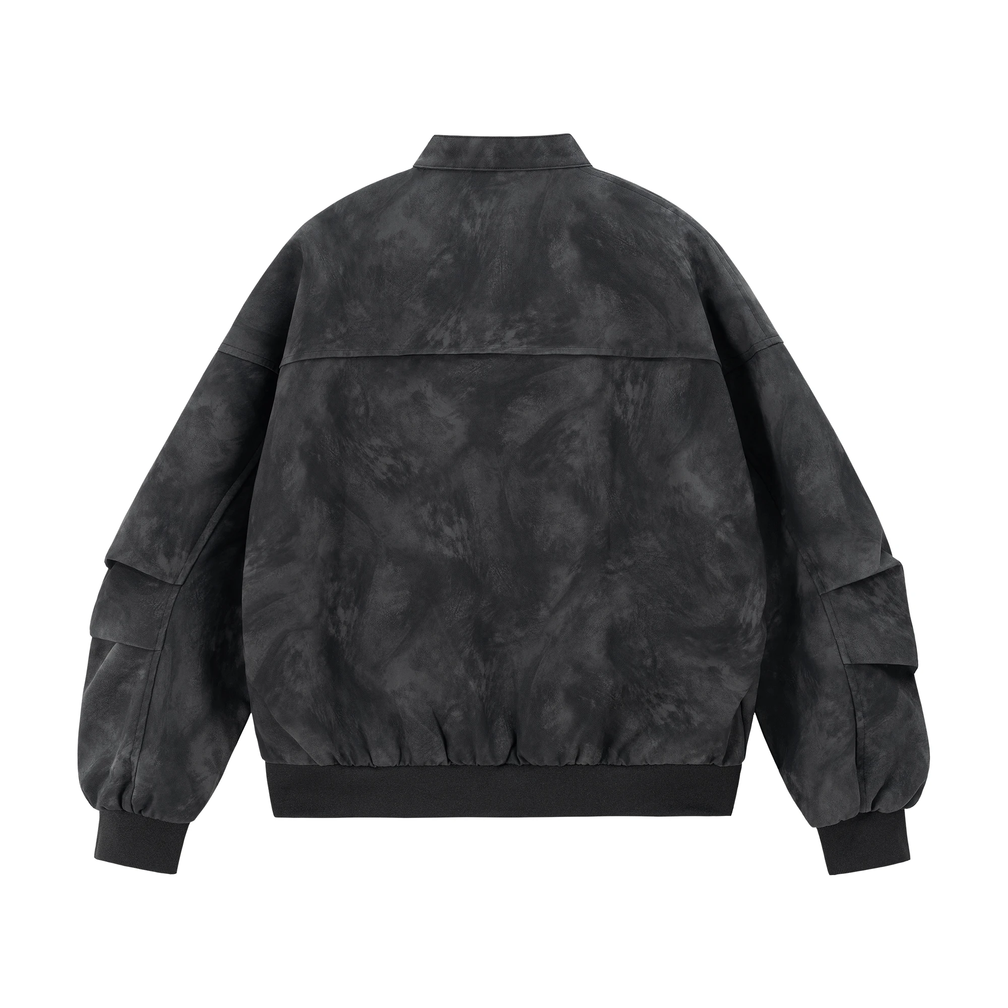 Men Women 2025 Autumn New Irregular Gradient High Street Jackets American Style Retro Pearl Short Collar Coats Loose Chic Jacket