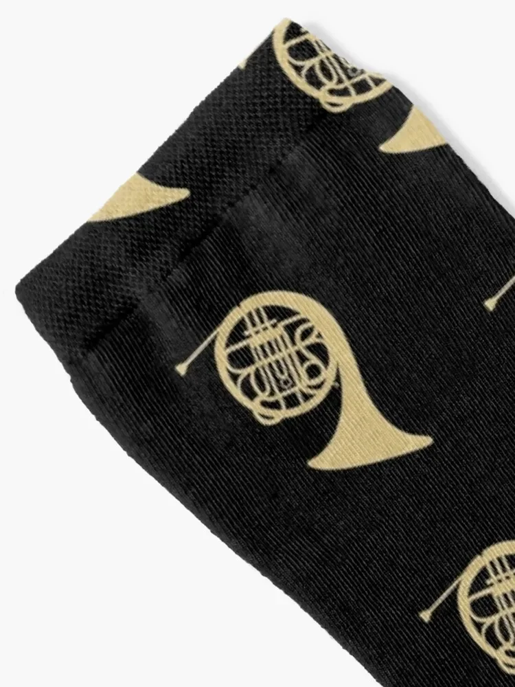 French horn music horn musician french horn player golden musician Socks compression ankle Socks Female Men's