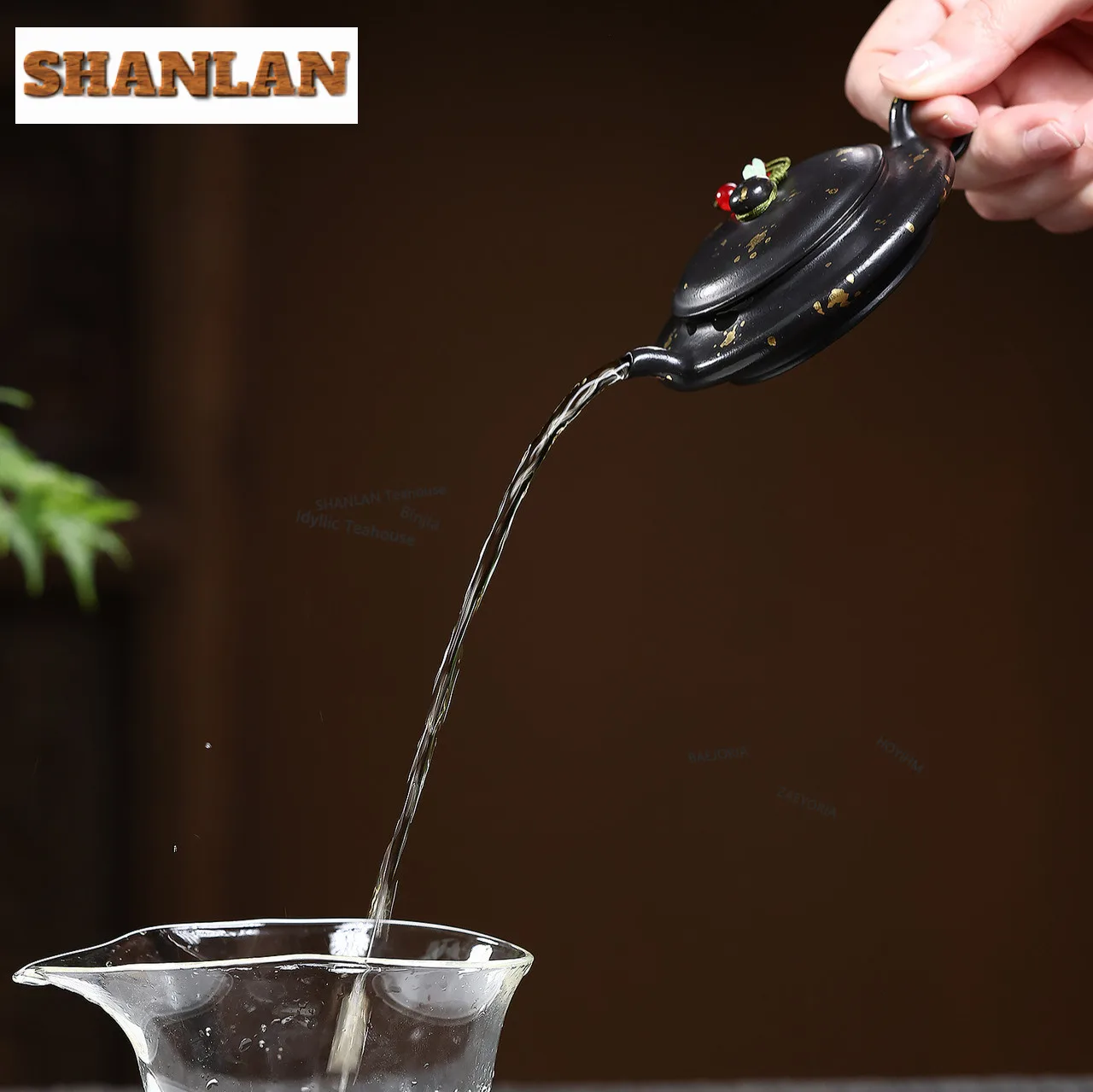 50ml Authentic Yixing Purple Clay Teapots Handmade Flat Hollow Pot Raw Ore Zhu Mud Tea Maker Kettle With Filter Zisha Tea Set