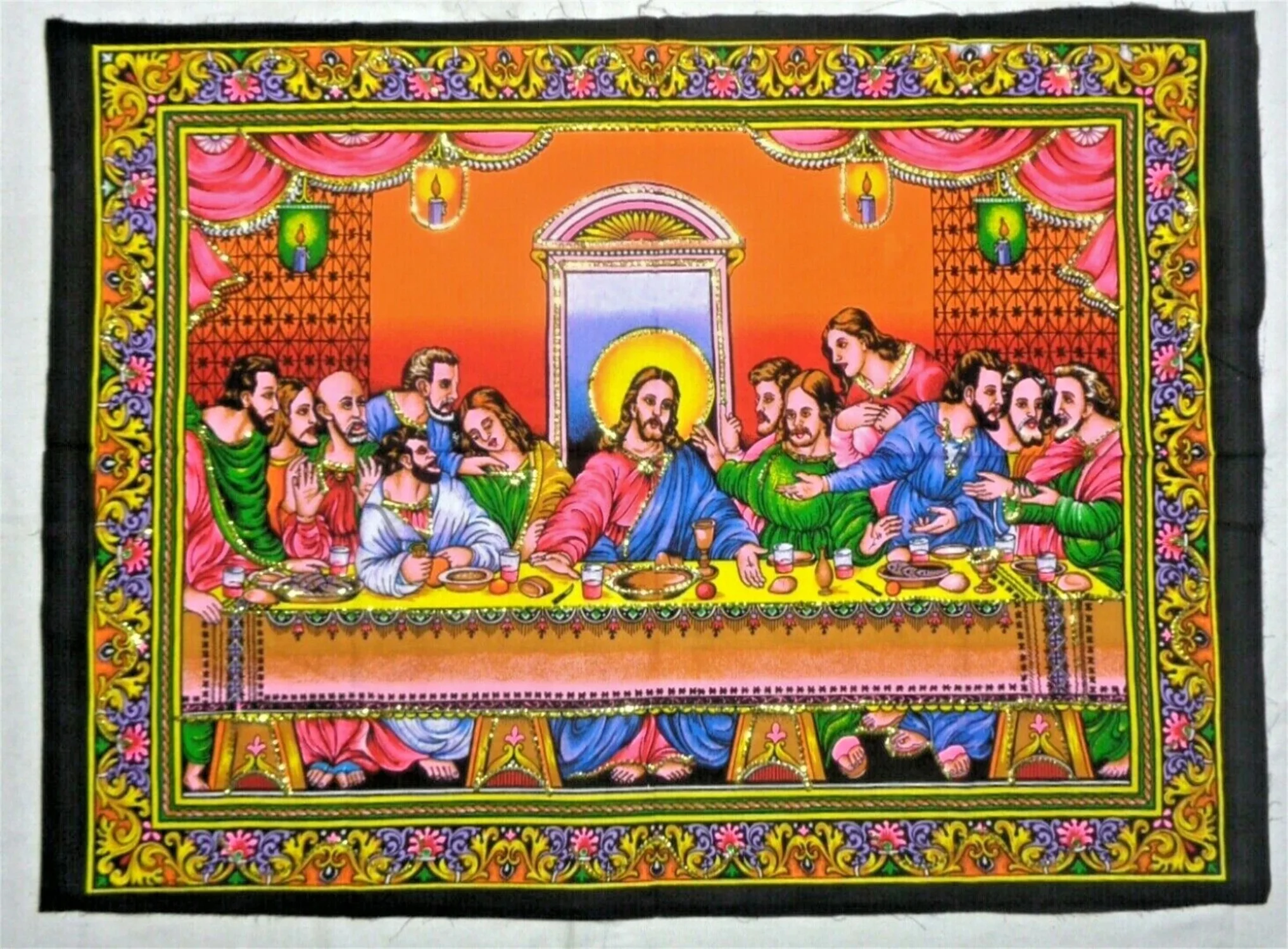Tapestry Sequence Dorm Decor Throw Wall Hanging Poster Hippie Bohemian GOD JESUS