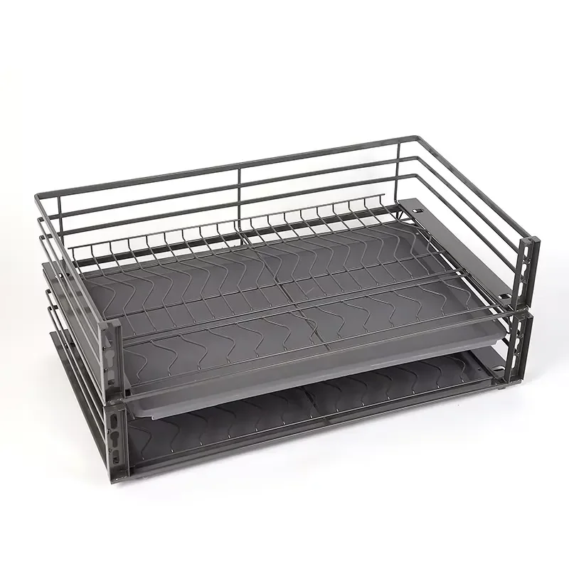 for Prime Top Large Capacity Bowl Rack Pull Basket Push Basket Dish Storage Rack