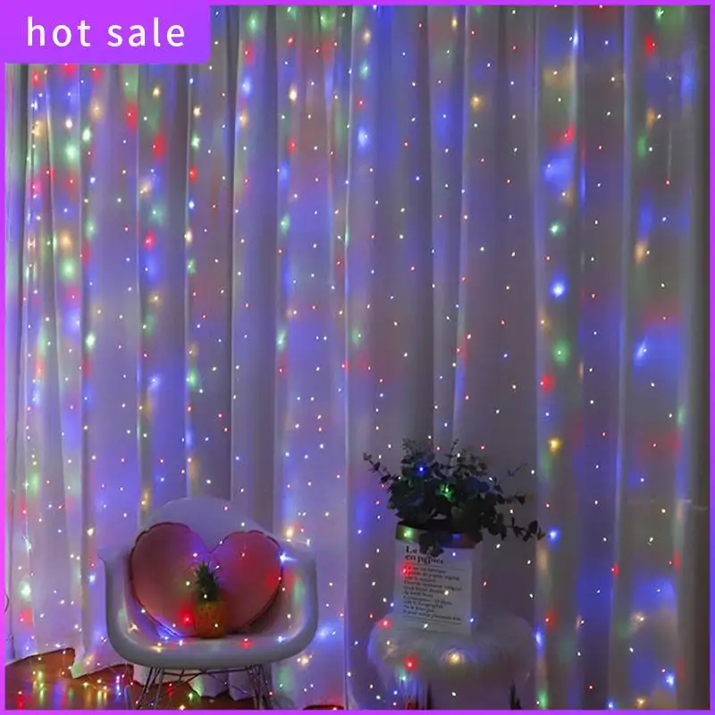 

Curtain LED String Lights Garland Festival Decoration USB Remote Control Holiday Wedding Fairy Lights For Bedroom Home Durable