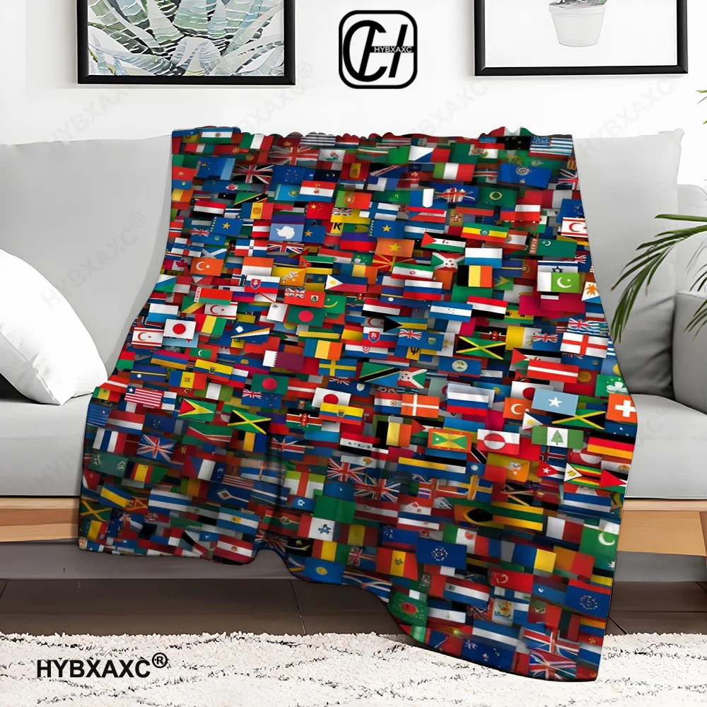 World Flag  Blanket Fuzzy Awesome Warm Throw Blanket for Chair Covering Sofa All Season