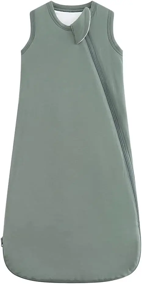 

Детский спальный мешок унисекс из бамбукового вискозы с застежкой-молнией YKK, носимое одеяло TOG 1.0 для младенцев