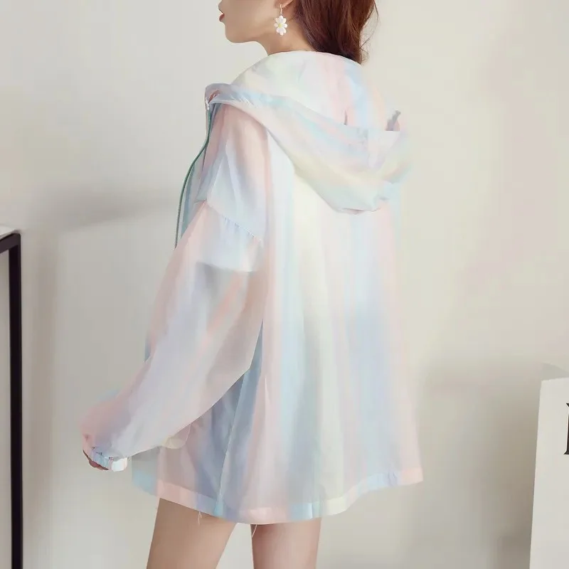 

Women's Western-Style Long Sleeved Summer Jacket 2026 Trendy Sun Protection Clothing with Hat Loose Fit for Casual Wear