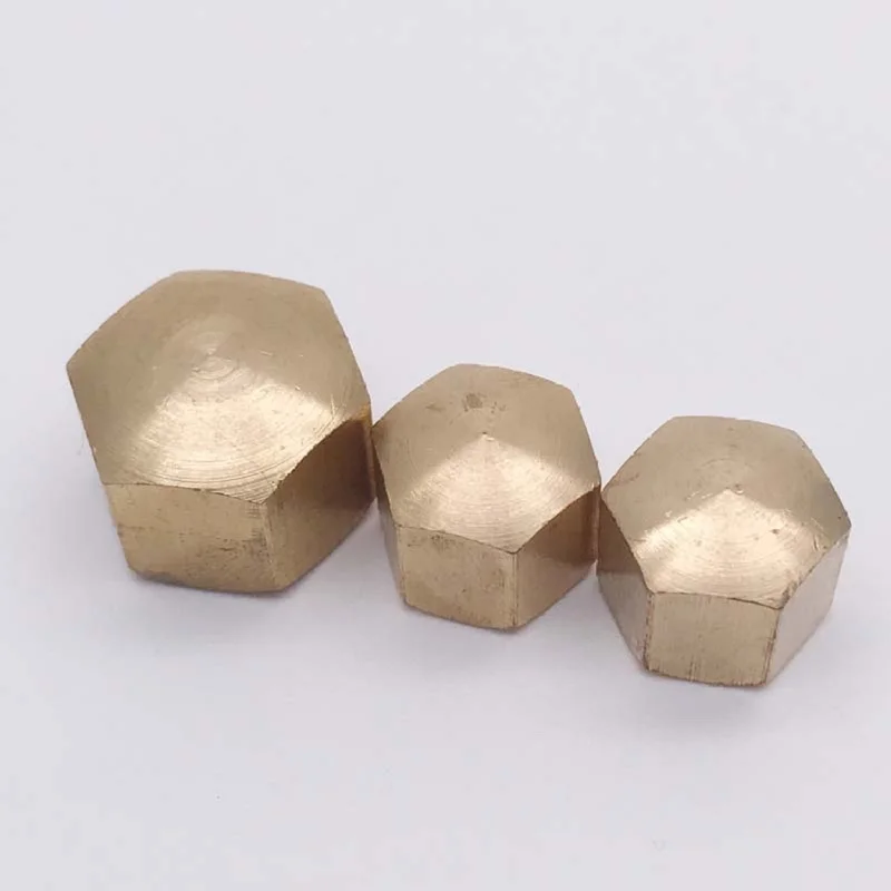 1-20pcs M4 M5 M6 M8 M10 M12 M16 M20 DIN917 Brass Hex Hexagon Short Low Thin Cap Acorn Nut Cover Blind Nut